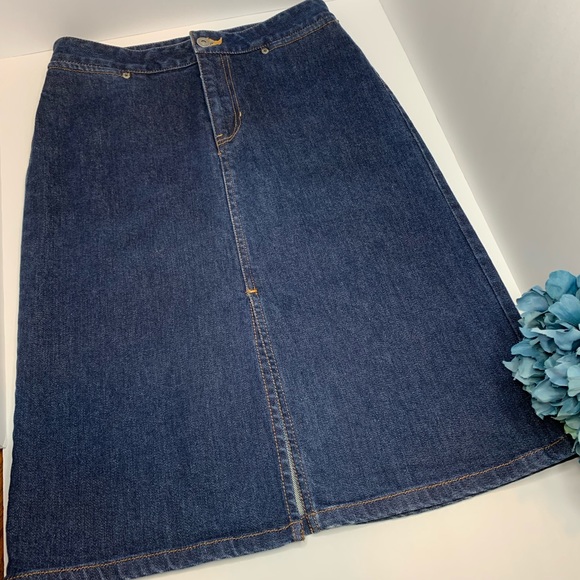 GAP Denim Skirt Front Slit - Picture 1 of 5